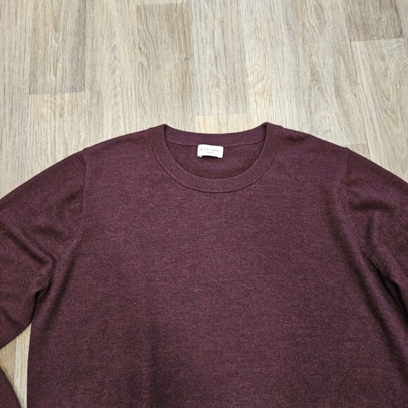 Paloma Merino Wool Crewneck Sweater Womens XXLP Maroon Red Quiet Luxury Capsule - Picture 2 of 9